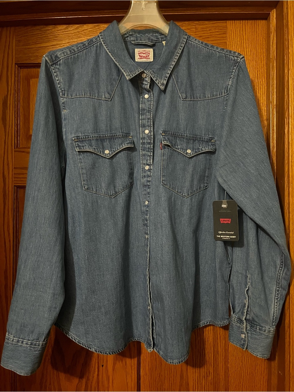 Levi's Blue Denim Button-Down Western Shirt